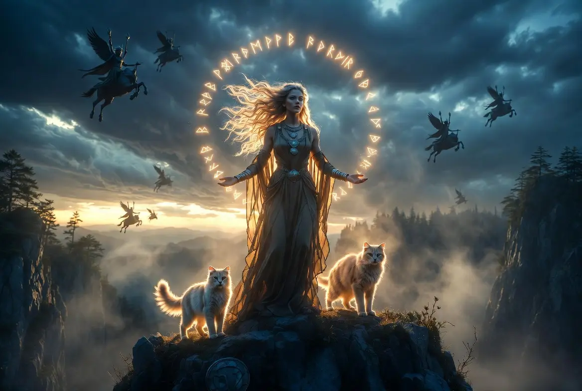 Freyja diosa nórdica de la magia Seidr